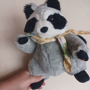 Racoon Vintage Scarf Bunny Plush Stuffed animal toy